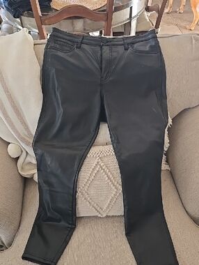 Kut From The Kloth Donna Black Coated High Rise Ankle Skinny Jeans Size 12